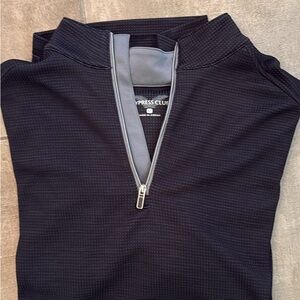 Black Men's Zip long sleeve Shirt